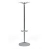 kovovy stojanovy vesak s plastovymi hacky chrom sedy 33595