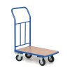 plosinovy vozik s vyplni madla plosina 450x700 mm nosnost 200 kg kola 125 mm s cernou pryzi 67036