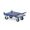 plosinovy vozik s vyplni a sklopnym madlem plosina 450x700 mm nosnost 200 kg kola 125 mm s cernou pryzi 67058
