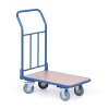 plosinovy vozik s vyplni a sklopnym madlem plosina 450x700 mm nosnost 200 kg kola 125 mm s sedou pryzi 83116