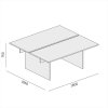 kancelarsky stul double solid 180x165 cm dub prirodni 44703