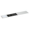 Jednací stůl PRIMO INFINITY, 200x90 cm, buk + 2x stolní zásuvka TYP V, stříbrná