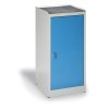 dilenska policova skrinka na naradi 3 police 1 zasuvka 450 x 450 x 1020 mm modre dvere 1581