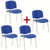 konferencni zidle viva chrom 3 1 zdarma modra 112062
