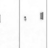 Kombinovaná kancelářská skříň PRIMO, zasouvací dveře na 3 patra, 1781 x 800 x 420 mm, bílá