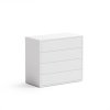 kancelarsky zasuvkovy dil block white nizky 4 zasuvky bila 34305
