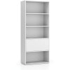vysoky kancelarsky policovy regal layers 1 box 800 x 400 x 1905 mm bila 22001