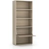 vysoky kancelarsky policovy regal layers 1 box 800 x 400 x 1905 mm dub prirodni dub moreny 22009