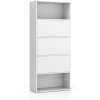 vysoky kancelarsky policovy regal layers 3 boxy 800 x 400 x 1905 mm bila 22029