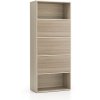 vysoky kancelarsky policovy regal layers 3 boxy 800 x 400 x 1905 mm dub prirodni dub moreny 22034