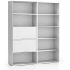 siroky kancelarsky policovy regal layers 2 boxy 1582 x 400 x 1905 mm bila 22051