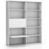 siroky kancelarsky policovy regal layers 2 boxy 1582 x 400 x 1905 mm bila 22052