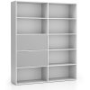 siroky kancelarsky policovy regal layers 2 boxy 1582 x 400 x 1905 mm bila seda 22055