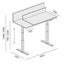kancelarsky stul single layers posuvna vrchni deska s prepazkami nastavitelne nohy dub prirodni dub moreny 98734