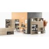 vyskove nastavitelny stul single layers 160x80 cm 2 motory s prepazkami dub prirodni dub moreny 30076