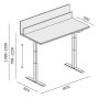 vyskove nastavitelny stul single layers 160x80 cm 2 motory s prepazkami dub prirodni dub moreny 98786