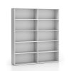 dvojity vysoky kancelarsky regal segment 8 polic 1660 x 350 x 1880 mm bila 23971