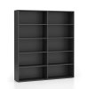 dvojity vysoky kancelarsky regal segment 8 polic 1660 x 350 x 1880 mm grafitova 23967