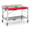 nerezovy stul s krajeci deskou 1200 x 700 x 950 mm 48541