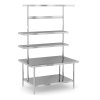 nerezovy pracovni stul s nastavbou 1200 x 850 x 2100 mm 48554