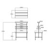 nerezovy pracovni stul s nastavbou 1500 x 950 x 2100 mm 49476