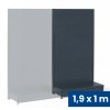 prodejni regal jednostranny plne steny 1900 x 1000 x 450 mm pridavny antracit 140889