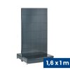 prodejni regal oboustranny perfo steny 1600 x 1000 x 900 mm zakladni antracit 141346