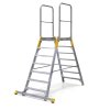 hlinikovy mustek zebrik s plosinou oboustranny alve forte 2x7 pricky vyska plosiny 1 47 m 77777