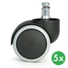 kolecka pro kancelarske zidle 50 mm pro tvrde podlahy sada 5 ks 117376