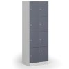 satni skrinka s uloznymi boxy 4 boxy 1850 x 300 x 500 mm demont cylindricky zamek zelene dvere 128098