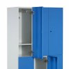 satni skrinka s uloznymi boxy 6 boxu 1850 x 900 x 500 mm demont cylindricky zamek cervene dvere 128182