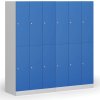 satni skrinka s uloznymi boxy 6 boxu 1850 x 900 x 500 mm demont cylindricky zamek cervene dvere 128163