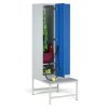 satni skrinka s lavickou 2 oddily 1875 x 600 x 500 800 mm demont cylindricky zamek modre dvere 128791