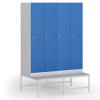 satni skrinka s lavickou 2 oddily 1875 x 600 x 500 800 mm demont cylindricky zamek modre dvere 128801