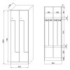 kovova satni skrinka z 4 oddily 1850 x 600 x 500 mm mechanicky kodovy zamek laminovane dvere buk 62106