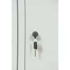 satni skrinka s uloznymi boxy 2 boxy 1850 x 300 x 500 mm cylindricky zamek laminovane dvere bila 64239