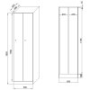 zuzena kovova satni skrinka 2 oddily 1850 x 500 x 500 mm rfid zamek laminovane dvere dub prirodni 62326