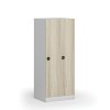 Snížená šatní skříňka, 2 oddíly, 1500 x 600 x 500 mm, RFID zámek, laminované dveře, dub přírodní