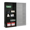 plechovy regal se zadni stenou 2100 x 1000 x 300 mm cerny pridavny 67035