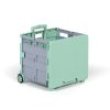 Skládací nákupní vozík, 50L, nosnost 35 kg, 2 pevná kola
