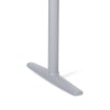 Výškově nastavitelný stůl OBOL, elektrický, 675-1325 mm, ergonomický pravý, deska 1600x1200 mm, šedá zaoblená podnož, ořech