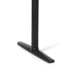 Výškově nastavitelný stůl OBOL, elektrický, 675-1325 mm, ergonomický pravý, deska 1600x1200 mm, černá zaoblená podnož, grafit