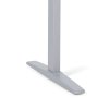 Výškově nastavitelný stůl, elektrický, 675-1325 mm, ergonomický levý, deska 1600x1200 mm, šedá podnož, grafit