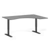 ergonomicky vyskove nastavitelny stul 160x120 cm 2 motory l p cerna podnoz grafit 106073