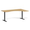 ergonomicky vyskove nastavitelny stul 180x120 cm 2 motory l p cerna podnoz buk 98256
