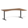 ergonomicky vyskove nastavitelny stul 180x120 cm 2 motory l p cerna podnoz orech 98258