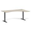 ergonomicky vyskove nastavitelny stul 180x120 cm 2 motory l p cerna podnoz dub prirodni 98265