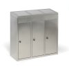 Odpadkový koš na tříděný odpad, 3x37 l, nerez