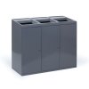 odpadkovy kos na trideny odpad 3x108 l sedy 69389