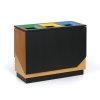 kos na trideny odpad 3x89 l cerny imitace dreva 69402